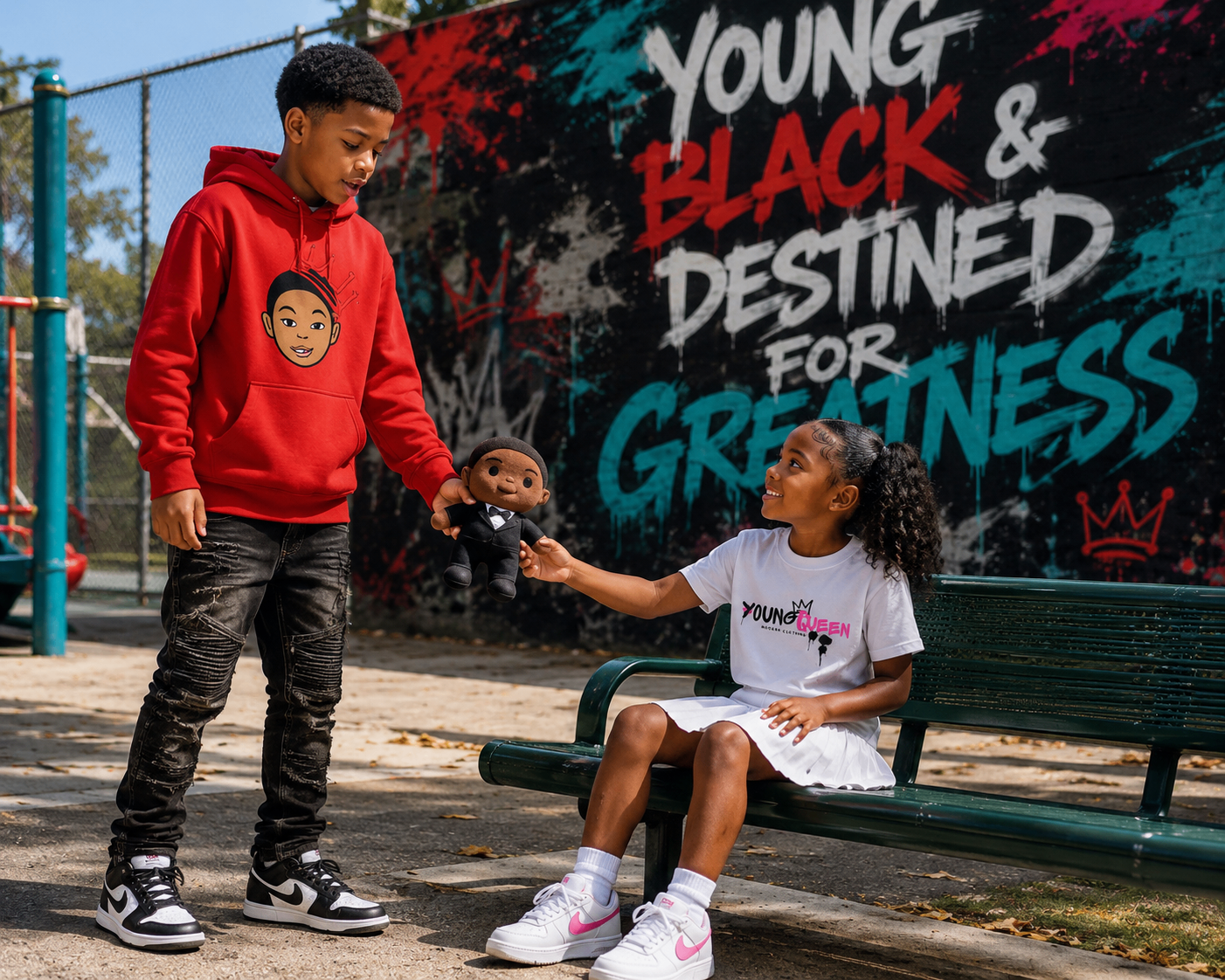 Young King and Young Queen at the Destined For Greatness mural